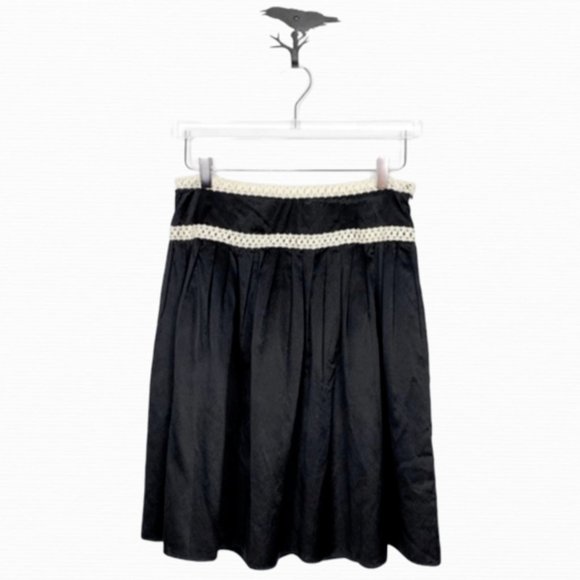 Jupe Longue En Soie Noire TOCCA - Taille 10, Genoux Couverts, Style Ample - Neuf Avec étiquettes
